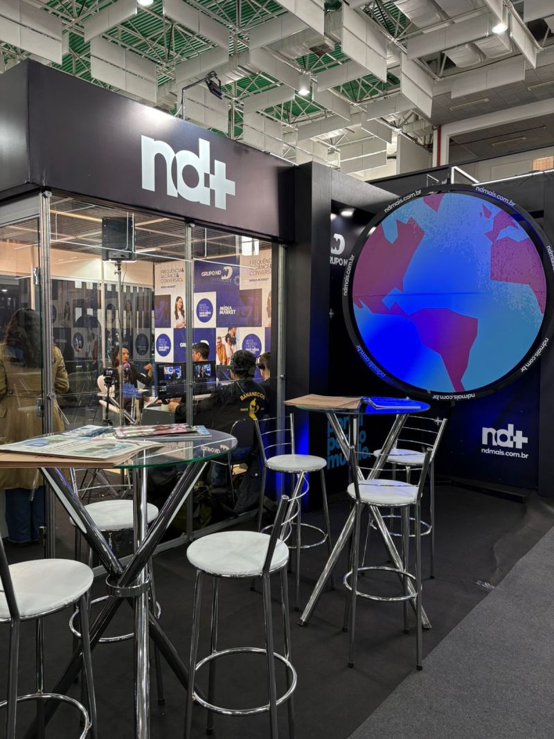 O estúdio do Mídia Market Podcast foi instalado dentro do evento para a gravação de entrevistas especiais com grandes nomes do mercado.